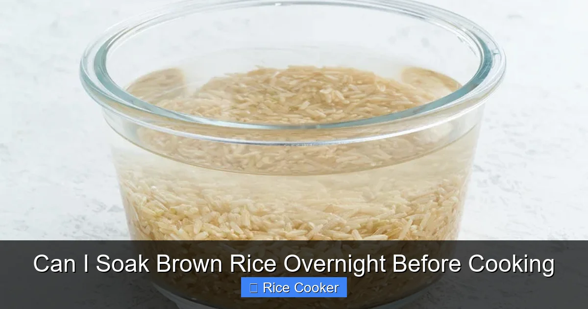 Can I Soak Brown Rice Overnight Before Cooking