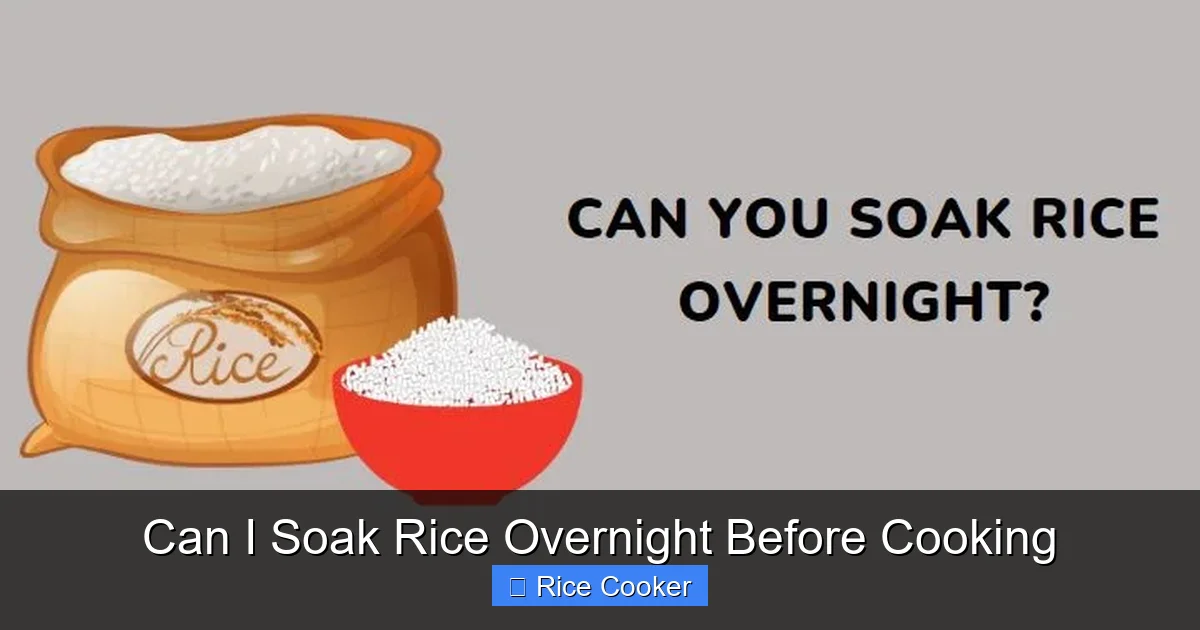 Can I Soak Rice Overnight Before Cooking