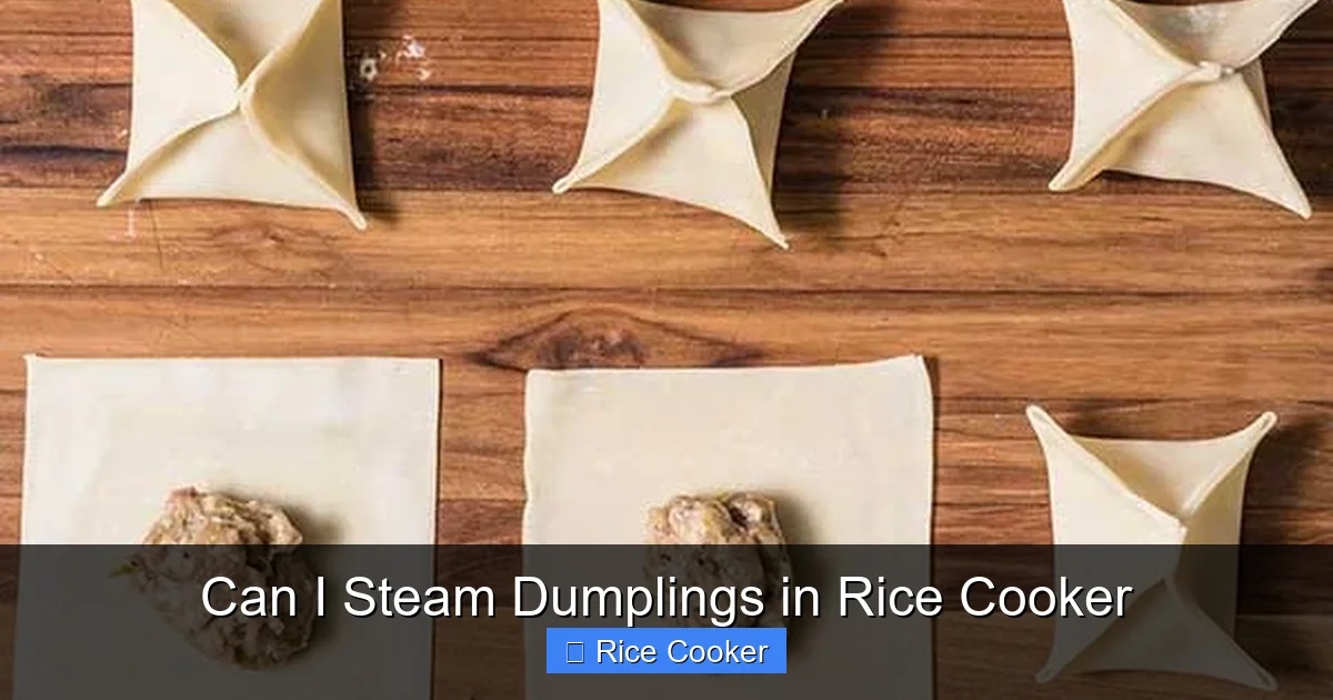 Can I Steam Dumplings in Rice Cooker