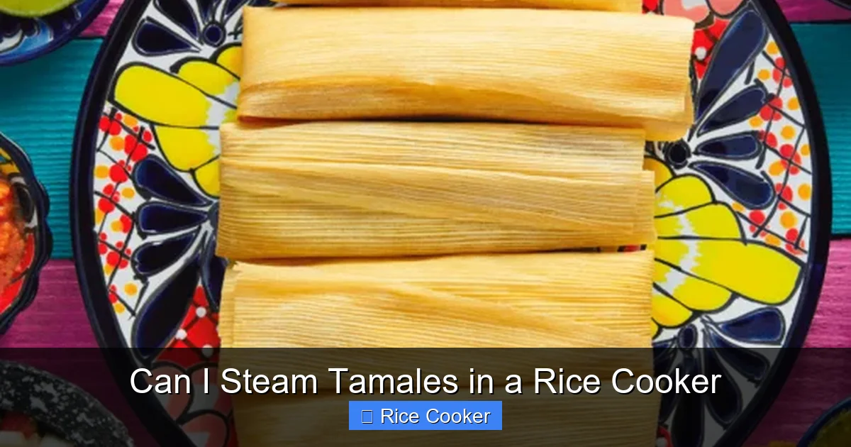 Can I Steam Tamales in a Rice Cooker