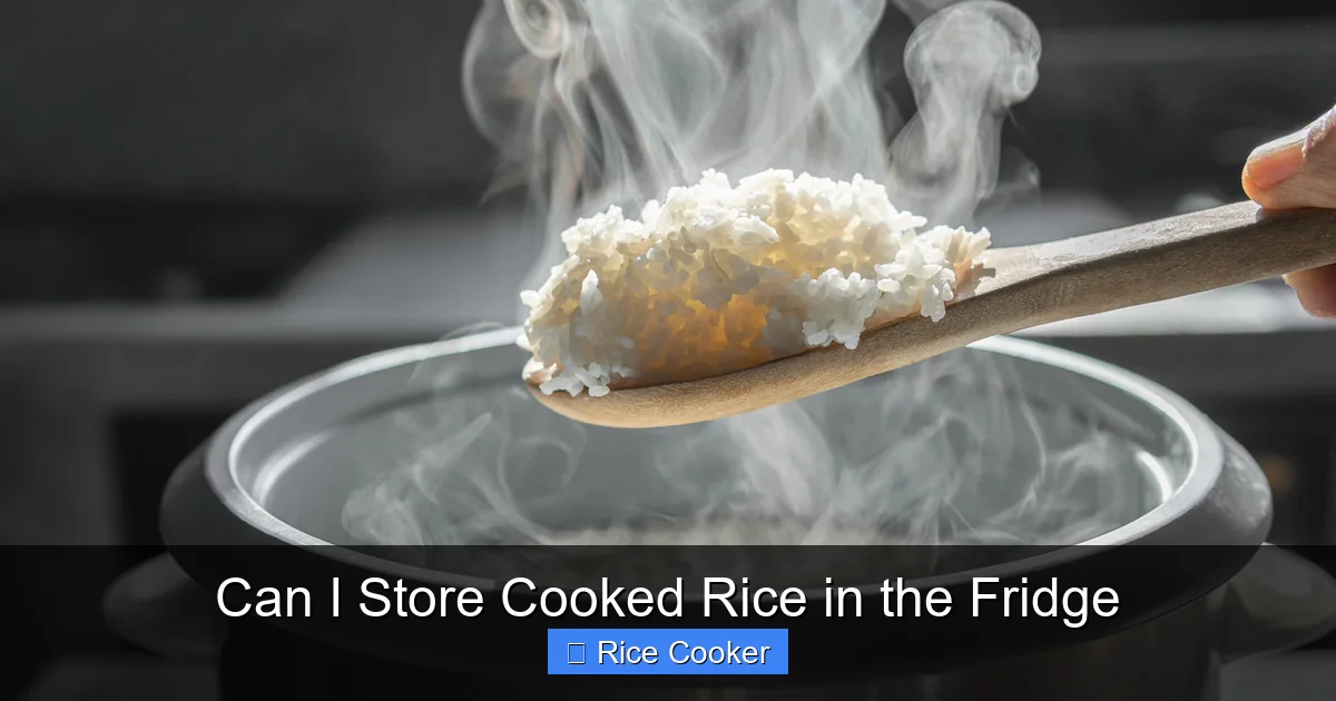Can I Store Cooked Rice in the Fridge