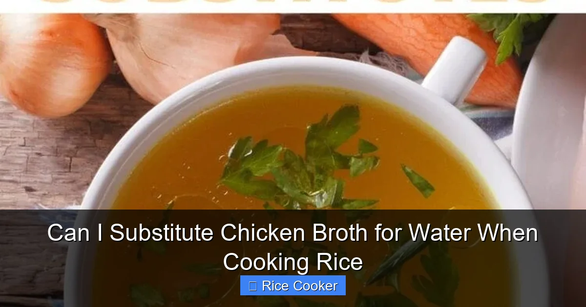 Can I Substitute Chicken Broth for Water When Cooking Rice