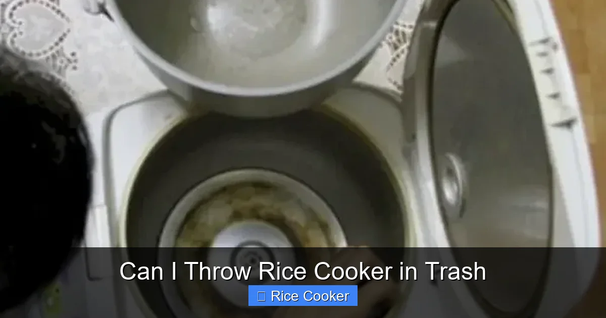 Can I Throw Rice Cooker in Trash