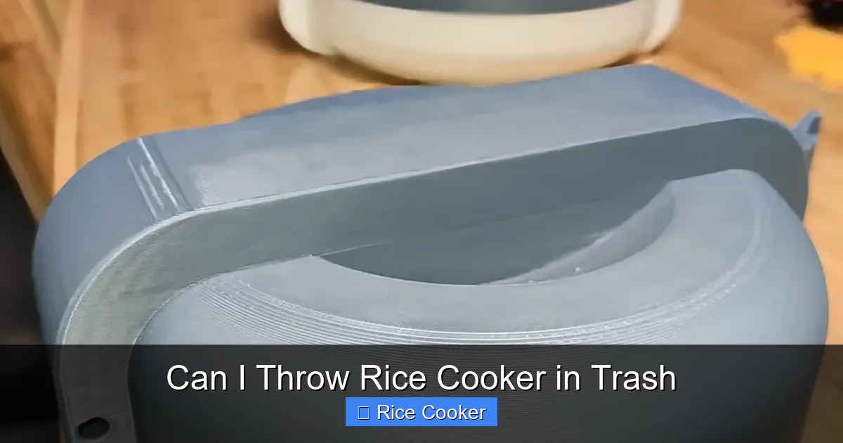 Can I Throw Rice Cooker in Trash