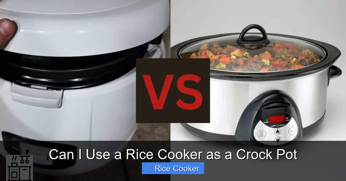 Can I Use a Rice Cooker as a Crock Pot