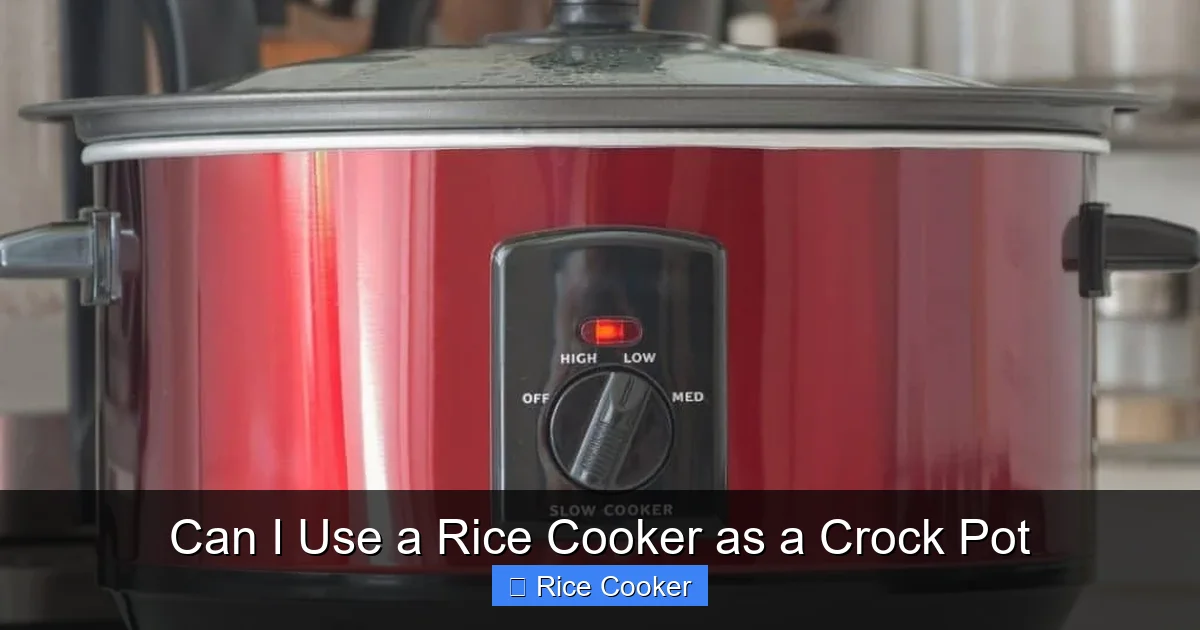 Can I Use a Rice Cooker as a Crock Pot