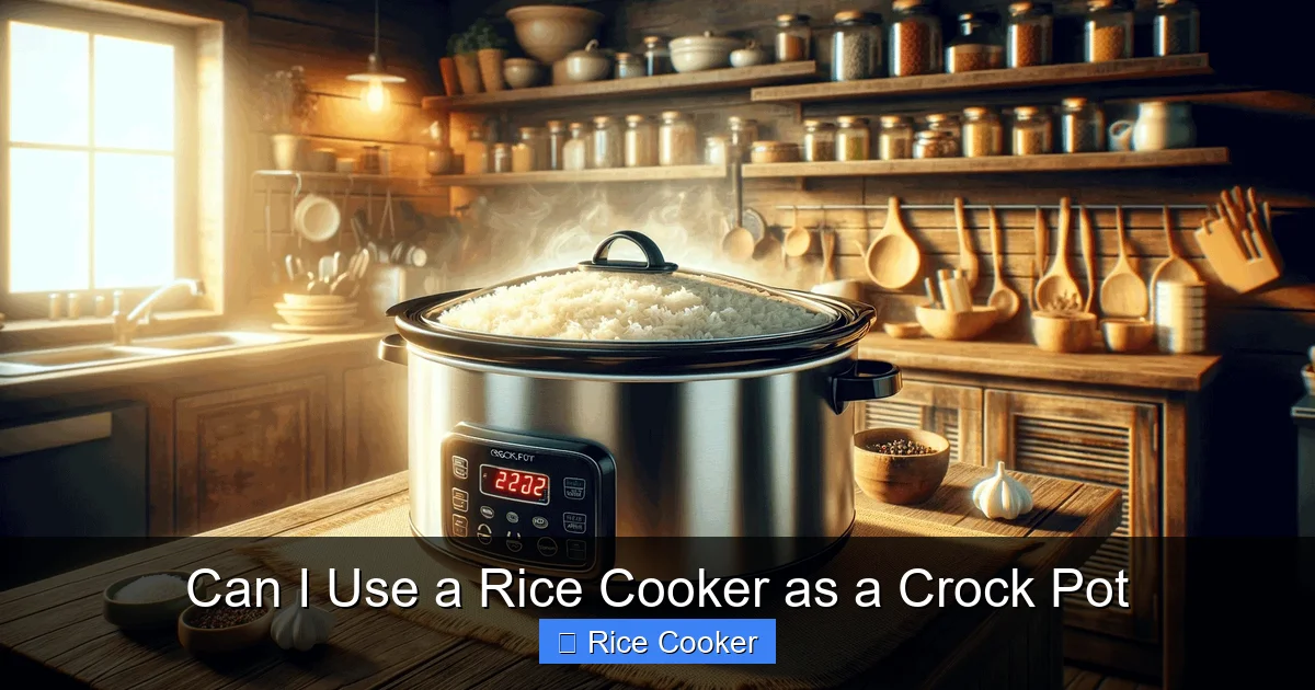 Can I Use a Rice Cooker as a Crock Pot