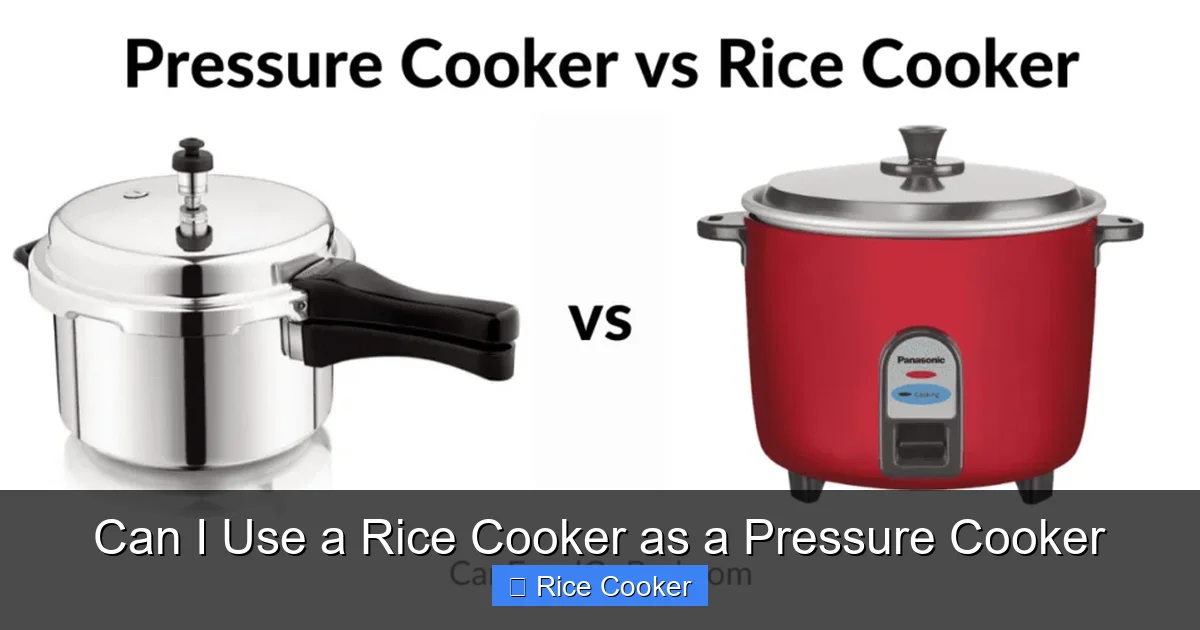 Can I Use a Rice Cooker as a Pressure Cooker