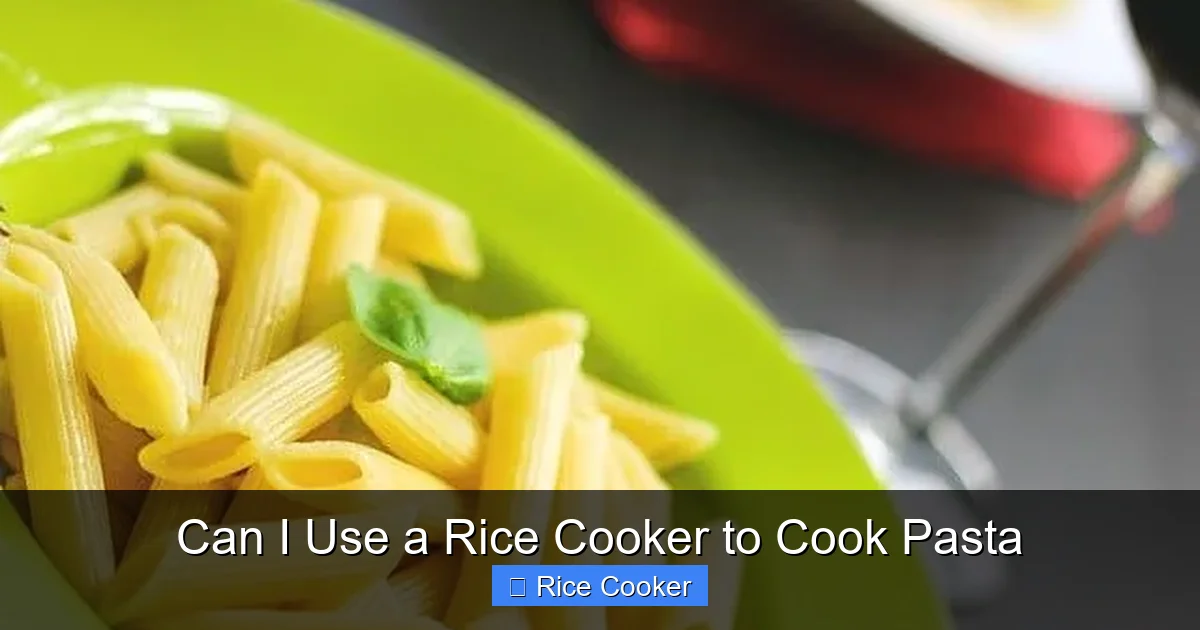 Can I Use a Rice Cooker to Cook Pasta