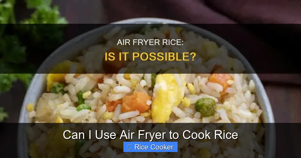 Can I Use Air Fryer to Cook Rice