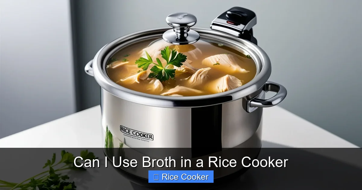 Can I Use Broth in a Rice Cooker