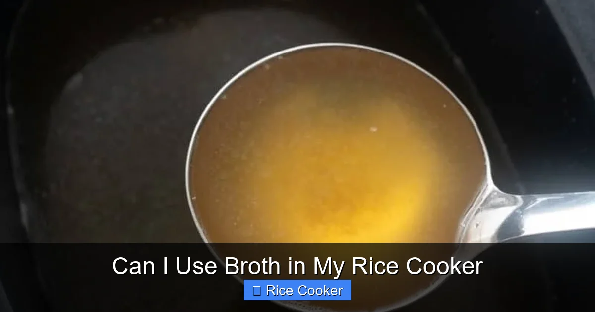 Can I Use Broth in My Rice Cooker