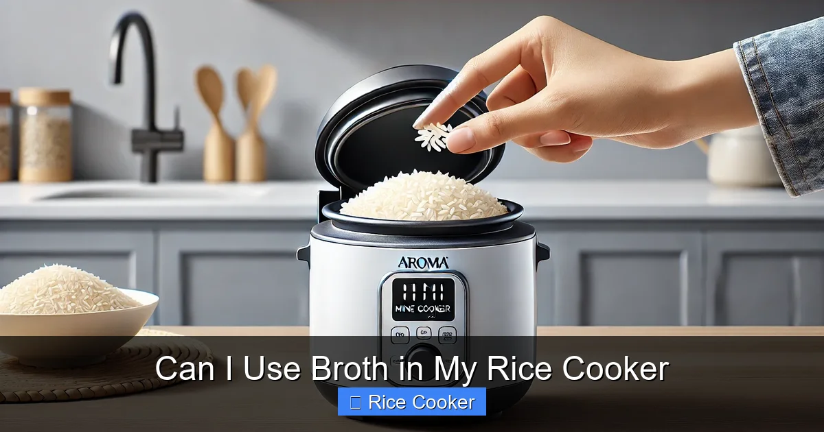 Can I Use Broth in My Rice Cooker