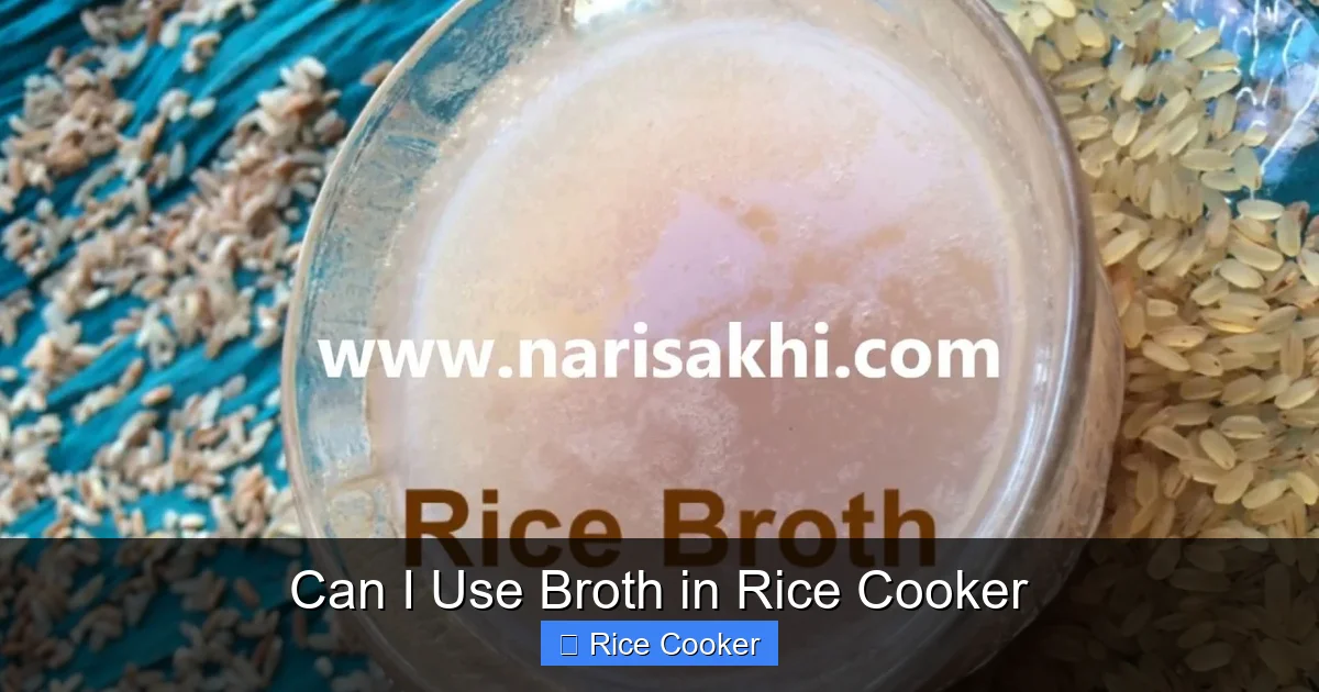 Can I Use Broth in Rice Cooker