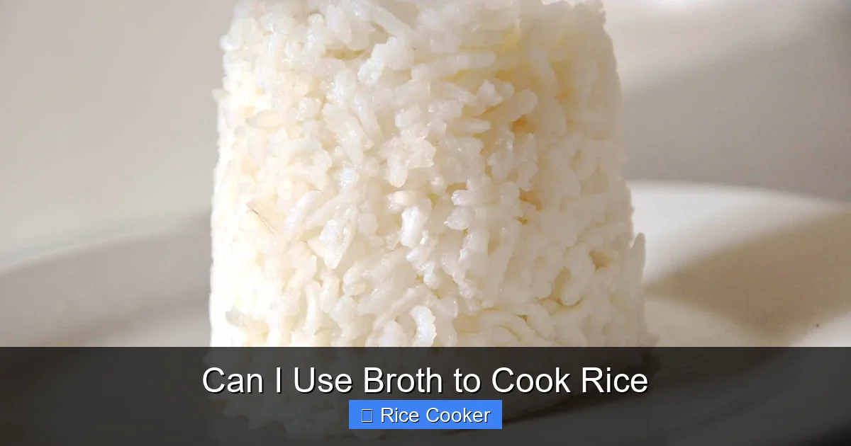 Can I Use Broth to Cook Rice