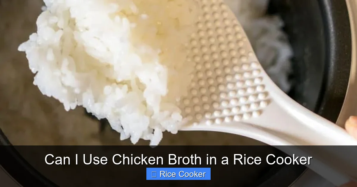 Can I Use Chicken Broth in a Rice Cooker