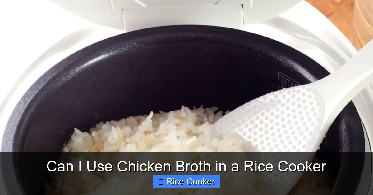 Can I Use Chicken Broth in a Rice Cooker