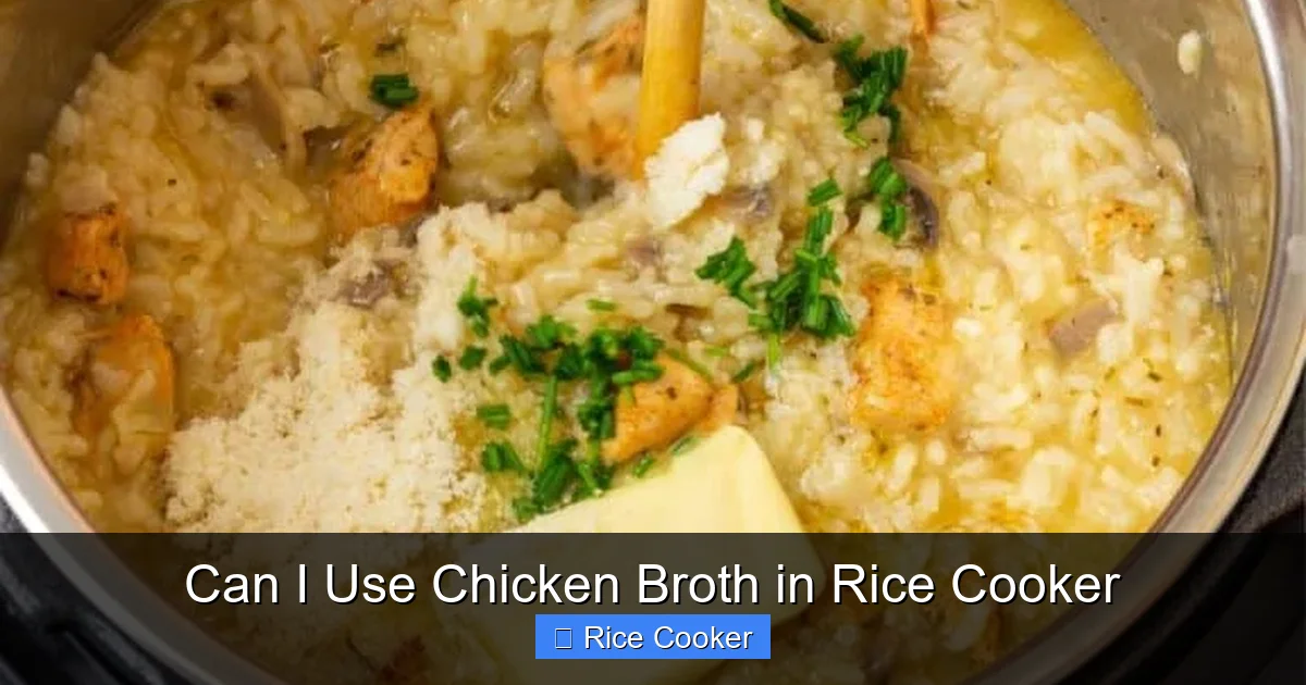 Can I Use Chicken Broth in Rice Cooker