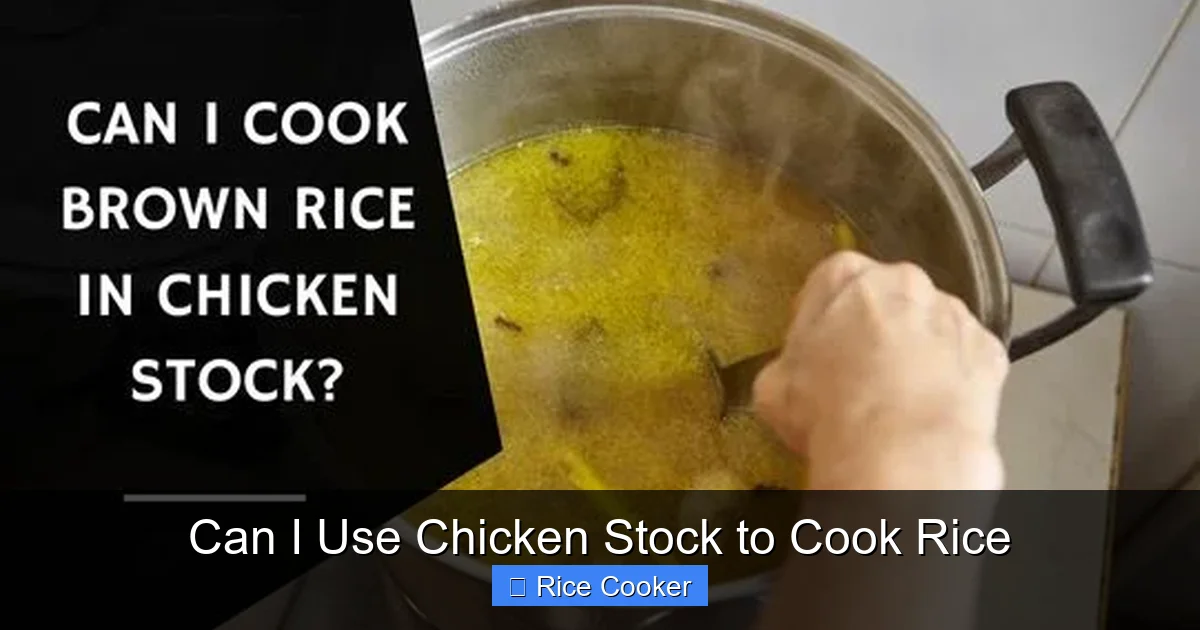 Can I Use Chicken Stock to Cook Rice