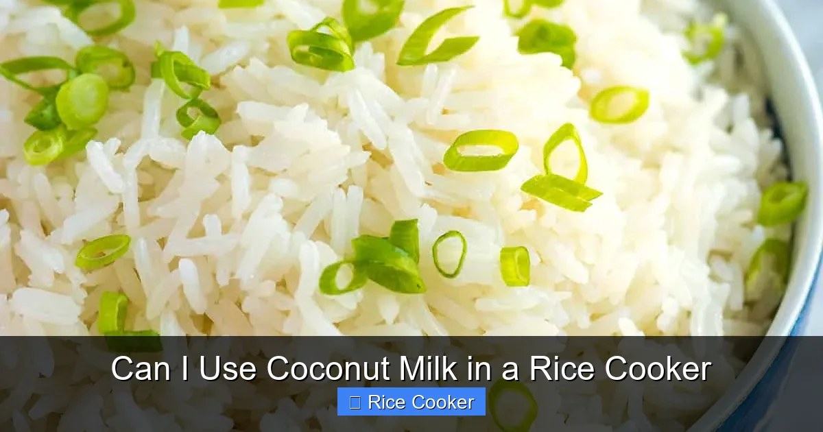 Can I Use Coconut Milk in a Rice Cooker