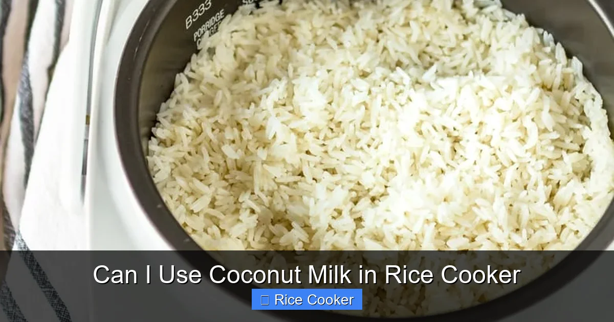 Can I Use Coconut Milk in Rice Cooker