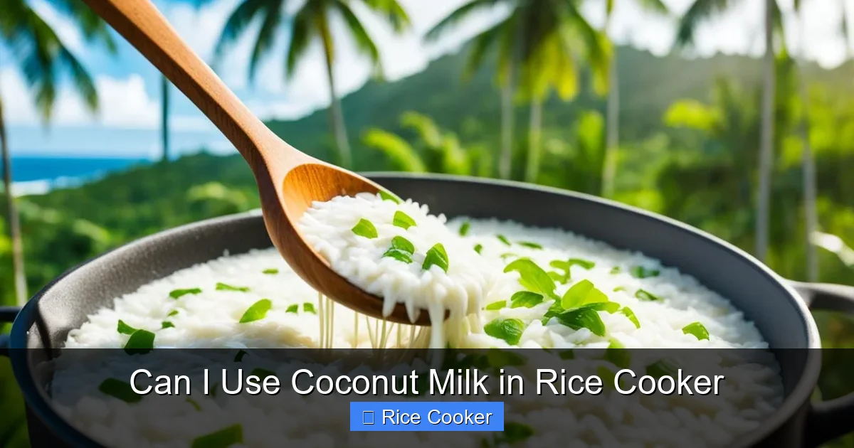 Can I Use Coconut Milk in Rice Cooker