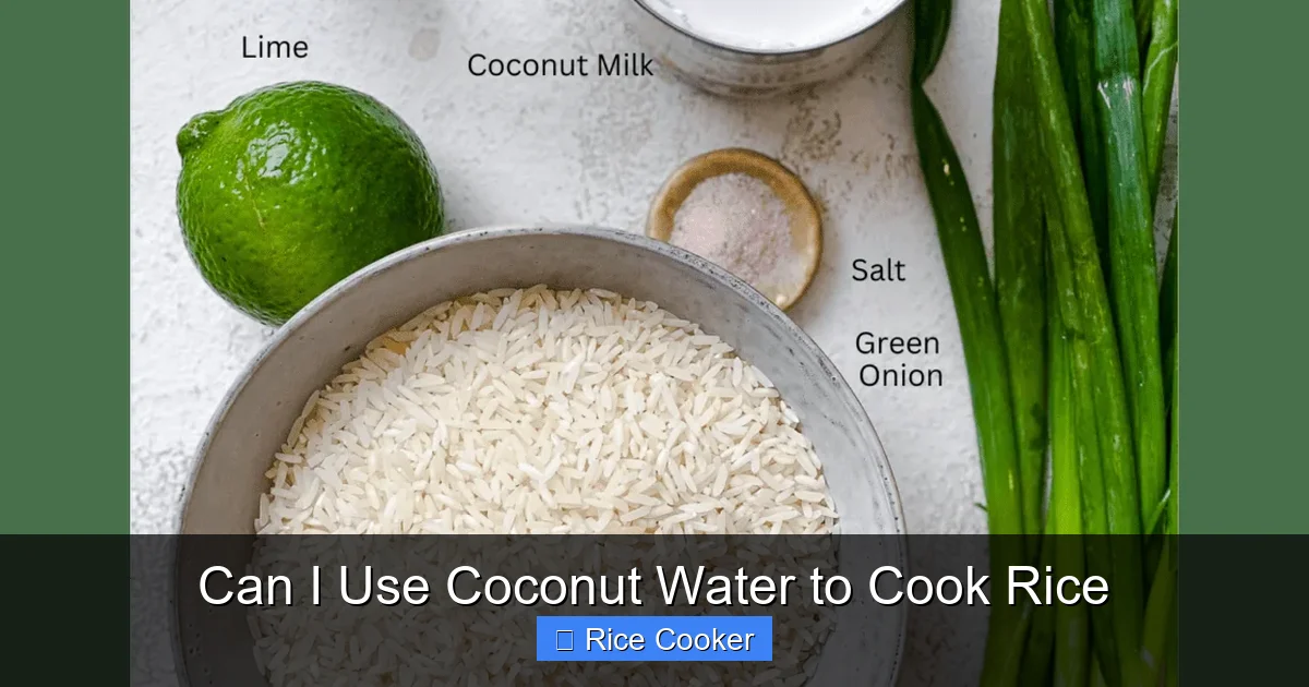Can I Use Coconut Water to Cook Rice
