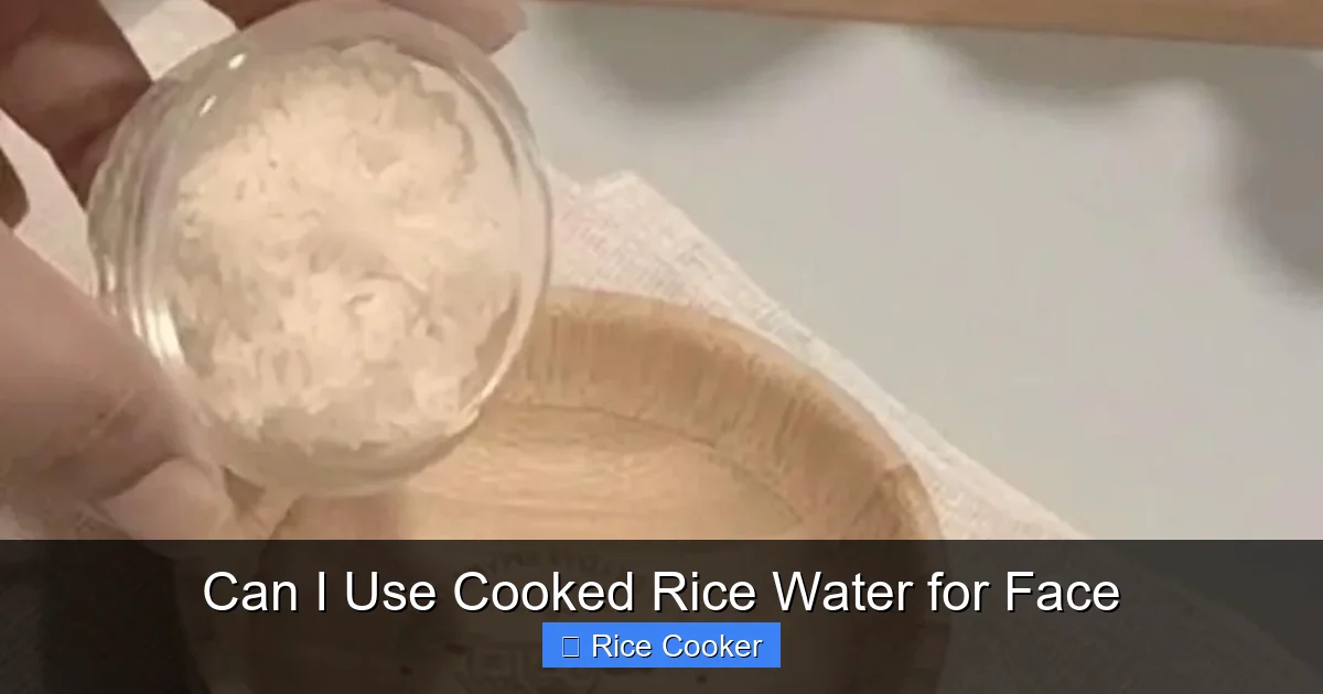 Can I Use Cooked Rice Water for Face