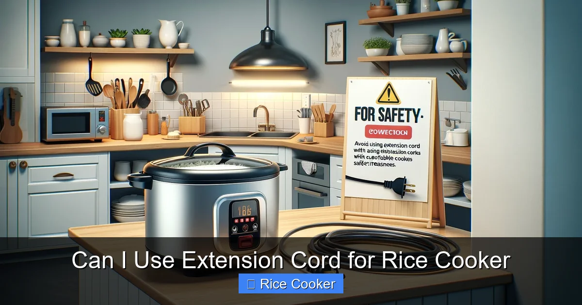 Can I Use Extension Cord for Rice Cooker