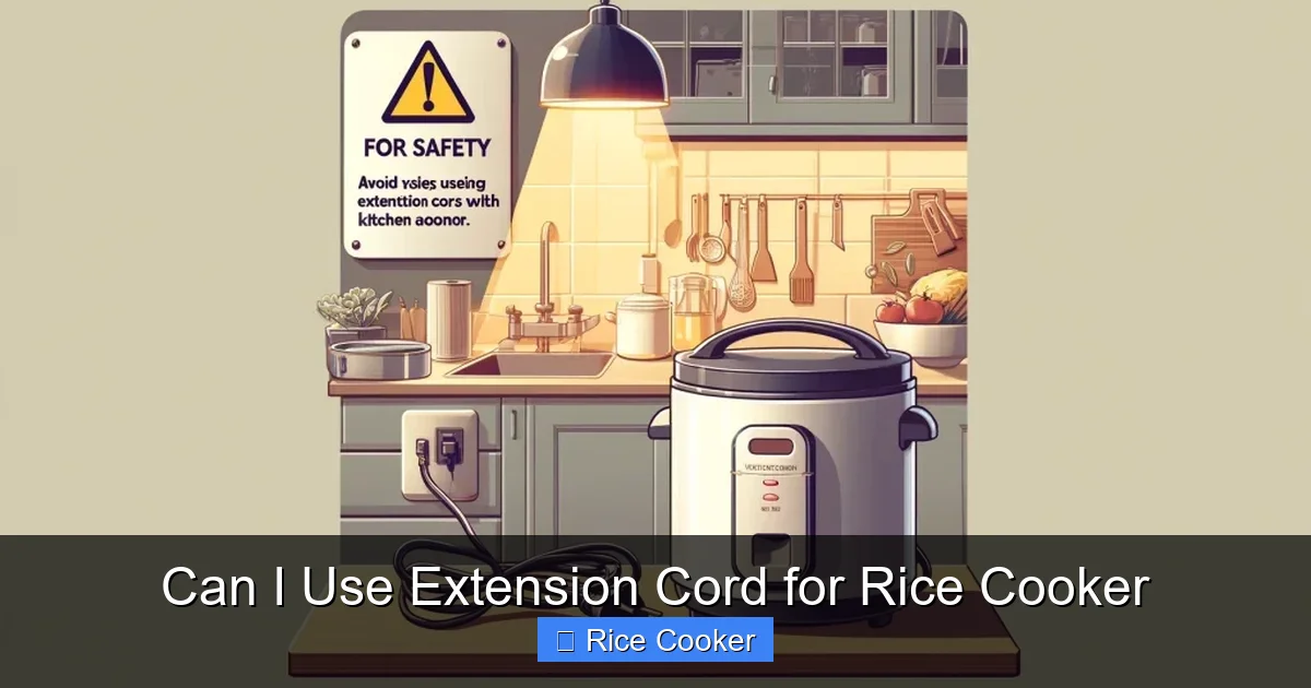 Can I Use Extension Cord for Rice Cooker