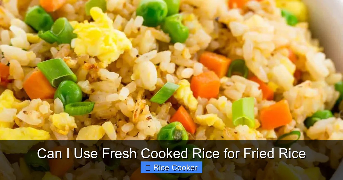 Can I Use Fresh Cooked Rice for Fried Rice