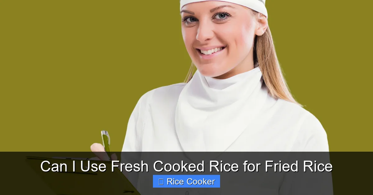 Can I Use Fresh Cooked Rice for Fried Rice
