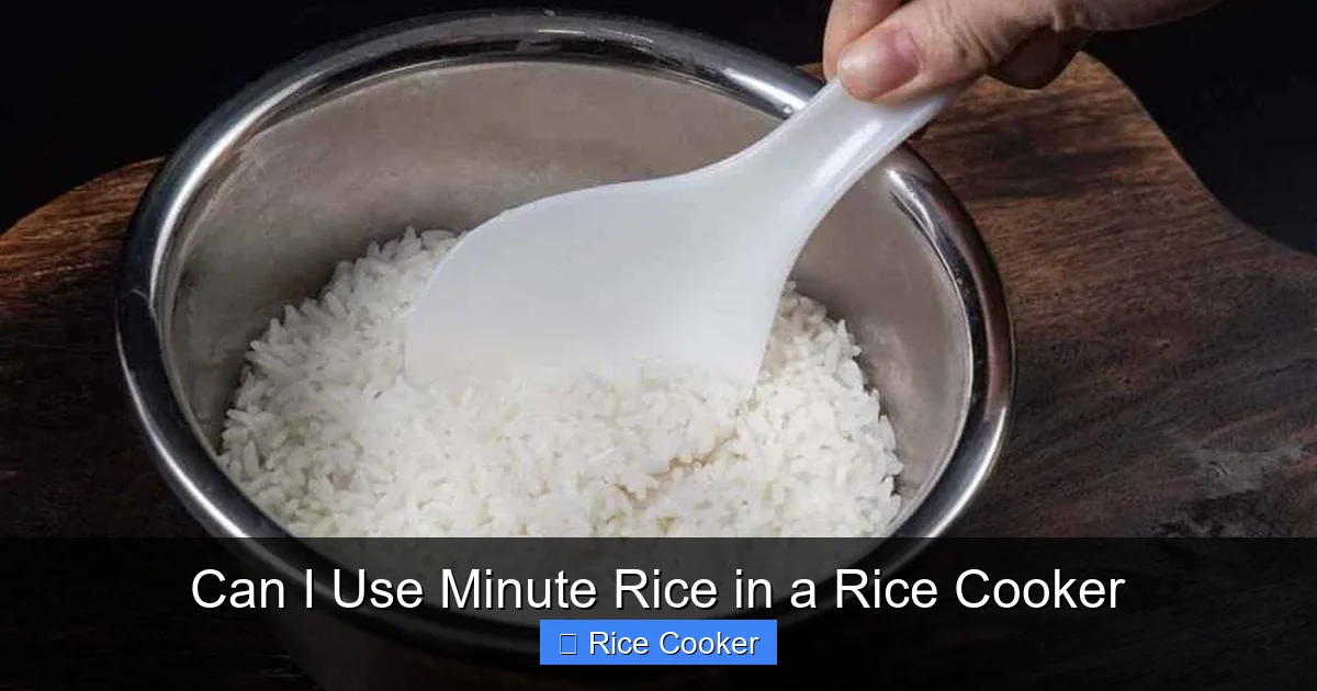 Can I Use Minute Rice in a Rice Cooker