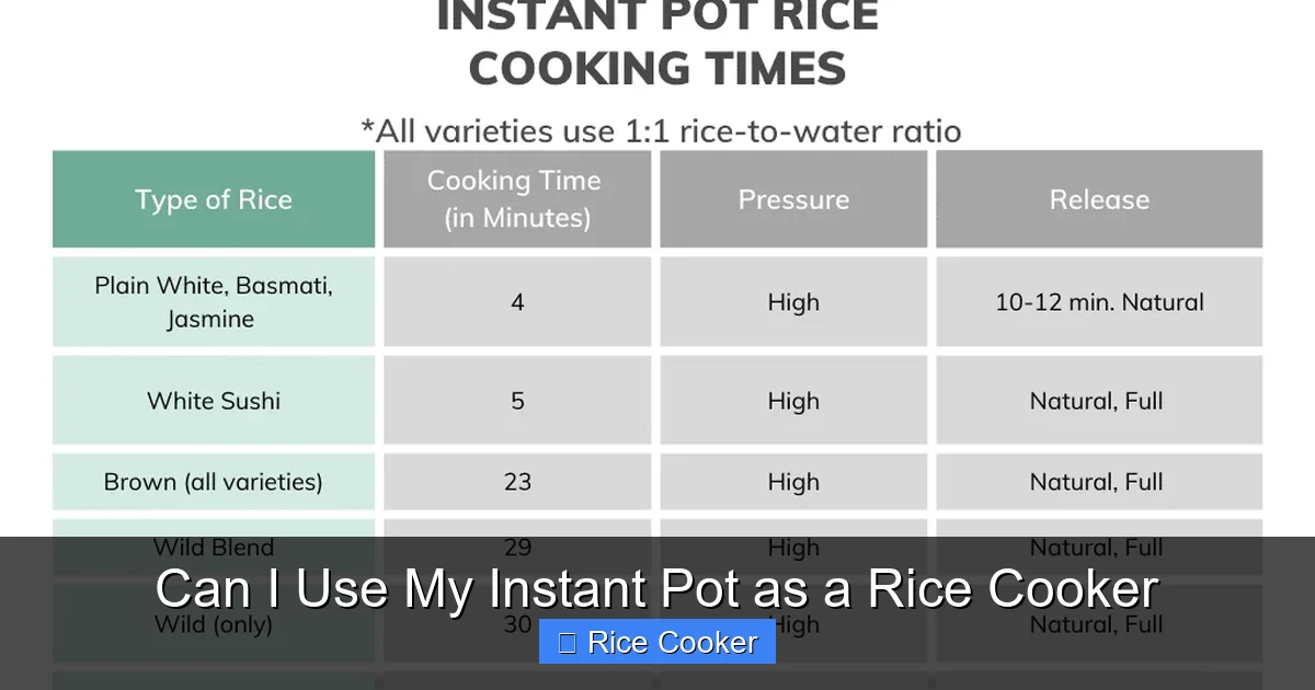 Can I Use My Instant Pot as a Rice Cooker