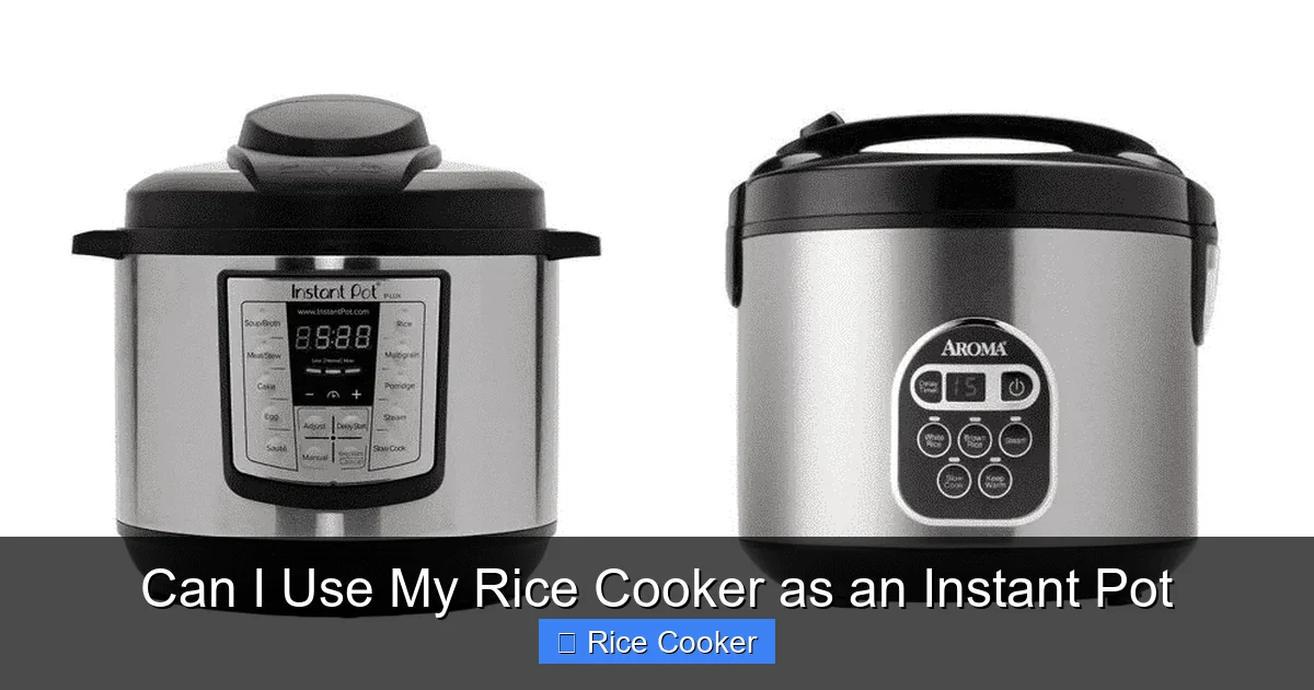 Can I Use My Rice Cooker as an Instant Pot