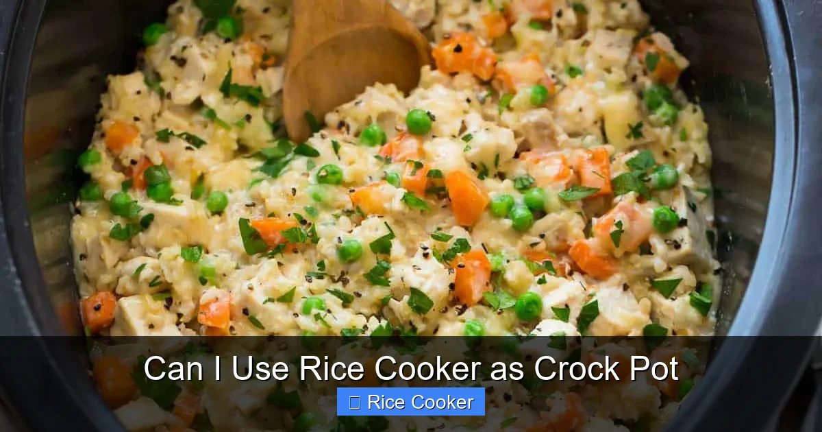 Can I Use Rice Cooker as Crock Pot