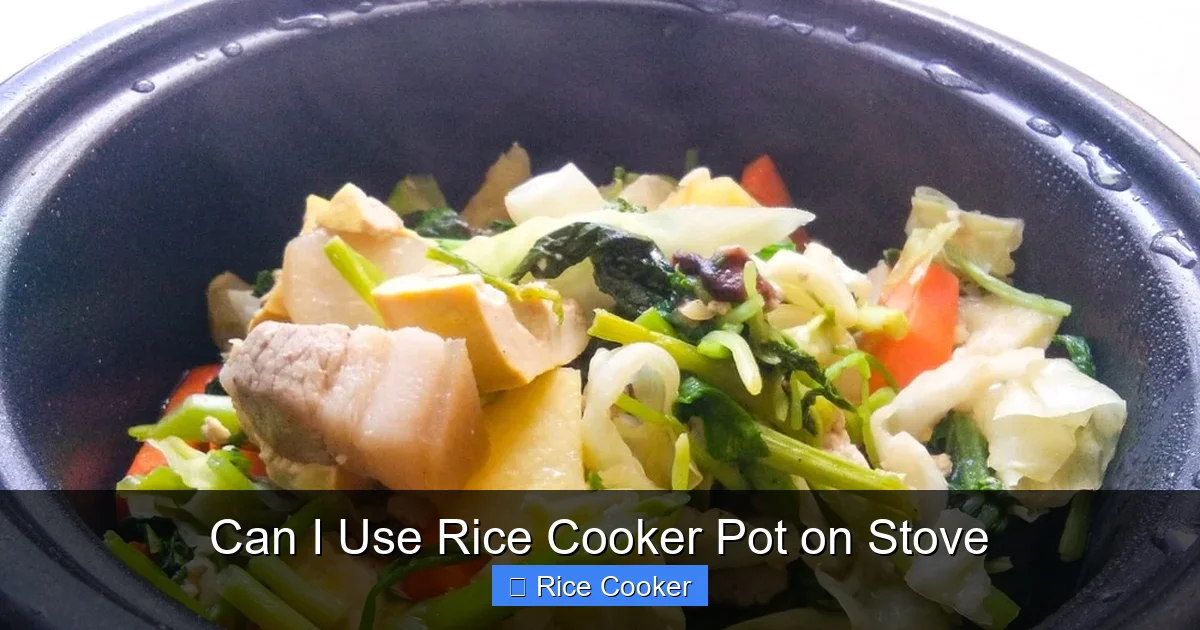 Can I Use Rice Cooker Pot on Stove