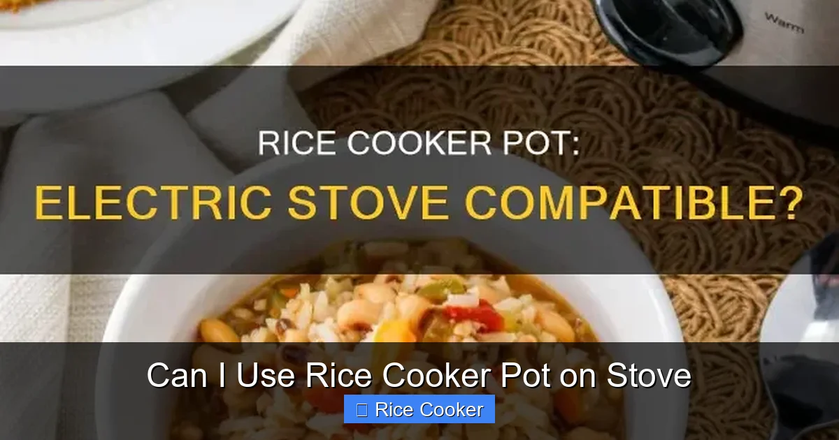 Can I Use Rice Cooker Pot on Stove