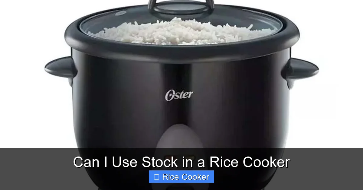 Can I Use Stock in a Rice Cooker