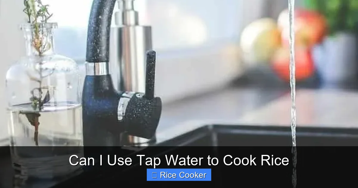 Can I Use Tap Water to Cook Rice