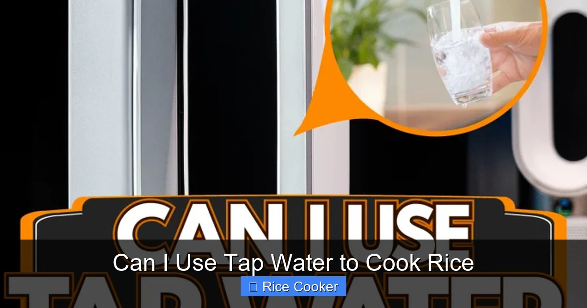Can I Use Tap Water to Cook Rice