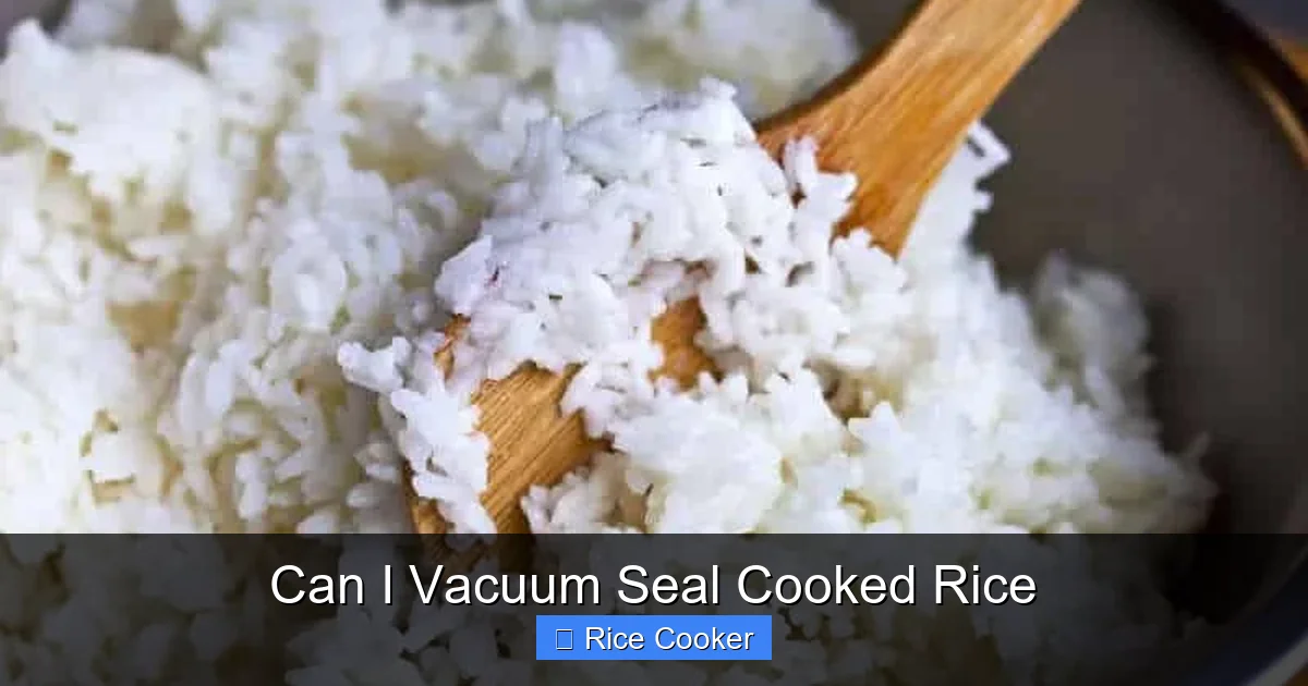 Can I Vacuum Seal Cooked Rice