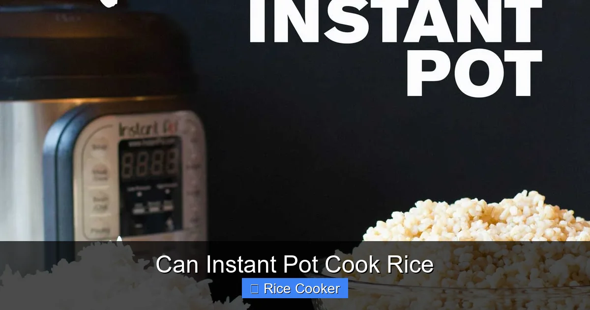Can Instant Pot Cook Rice