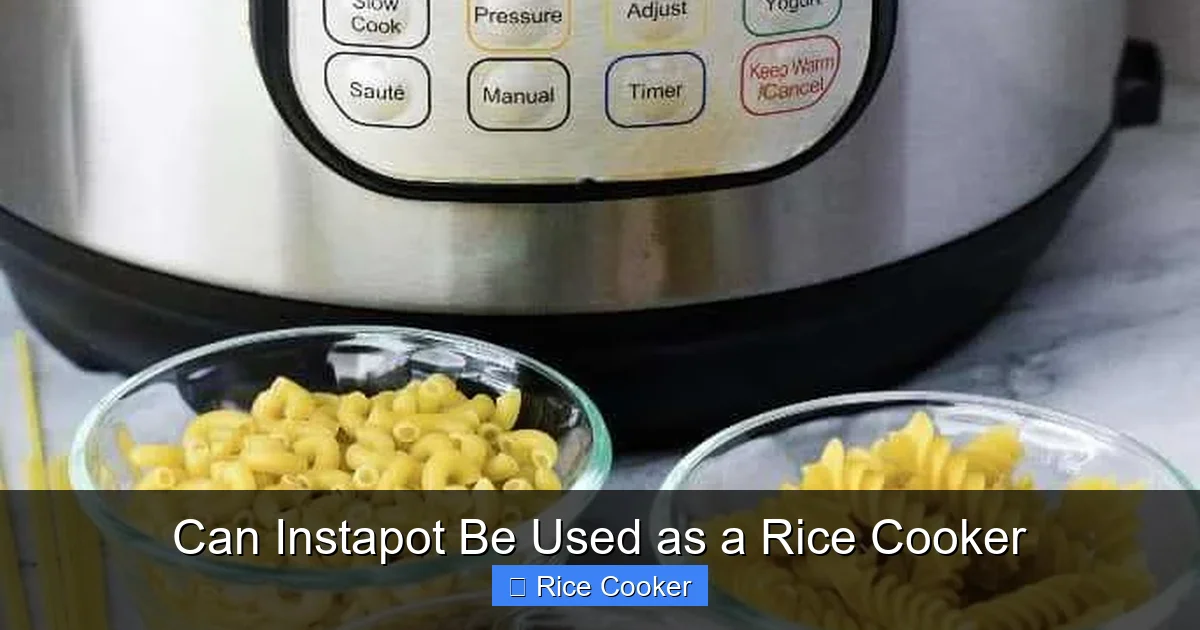 Can Instapot Be Used as a Rice Cooker
