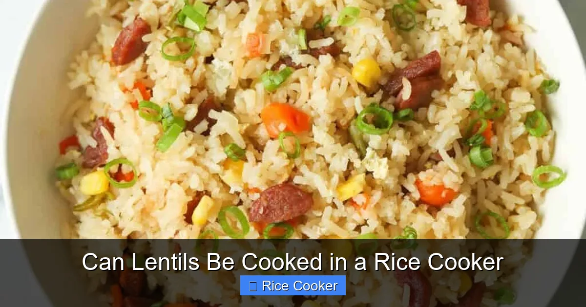 Can Lentils Be Cooked in a Rice Cooker