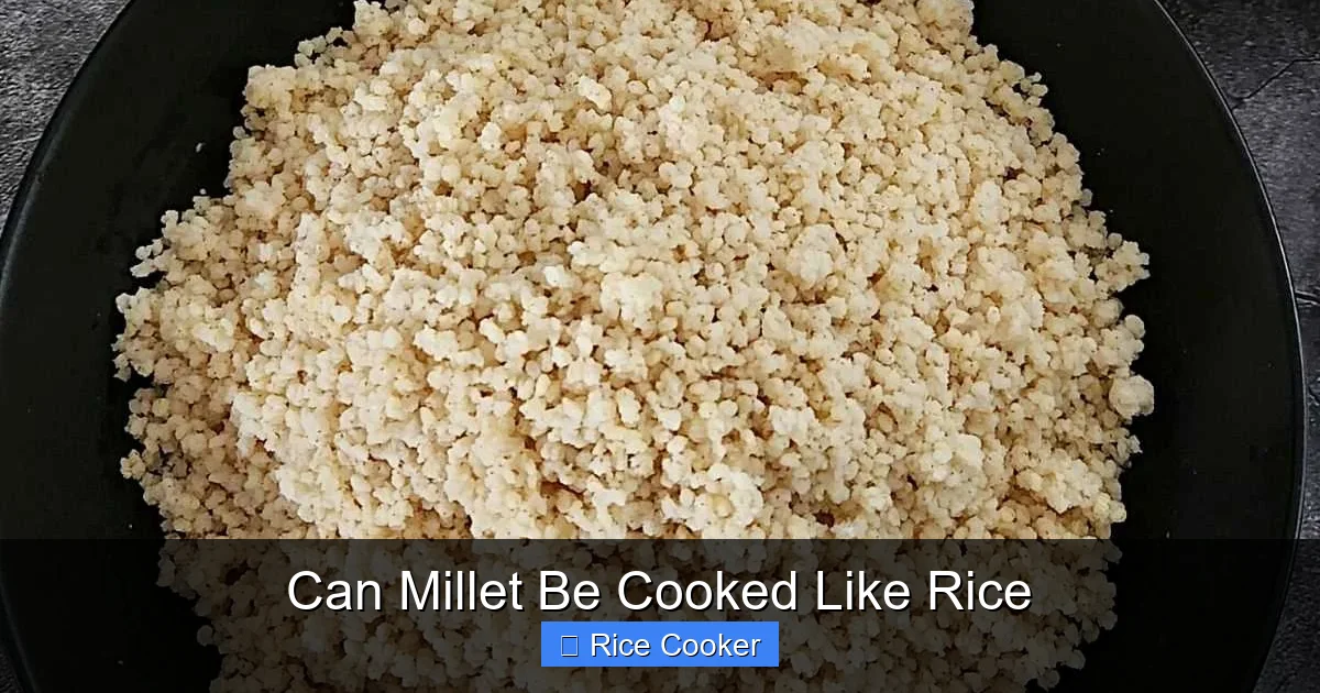 Can Millet Be Cooked Like Rice