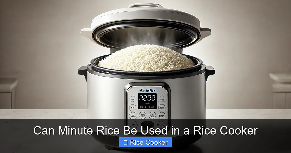 Can Minute Rice Be Used in a Rice Cooker