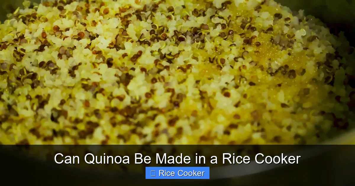 Can Quinoa Be Made in a Rice Cooker