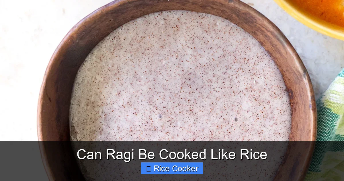Can Ragi Be Cooked Like Rice