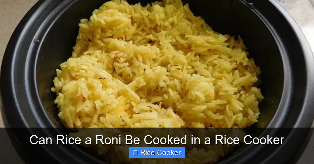 Can Rice a Roni Be Cooked in a Rice Cooker